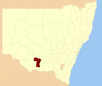 Location in New South Wales