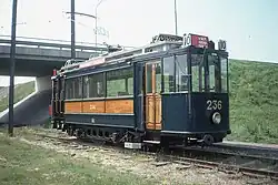 The Amsterdam motor car 236 at the Ringweg terminus (1975–1979).
