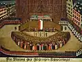 Painting of the ceremony of the Schwoertag (circa 1785), Musée historique de Strasbourg.