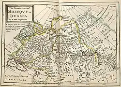 "The Possession of Moscovia or Russia." Map from Herman Moll's collection "Twenty four new and accurate maps of the several parts of Europe". London, 1715?