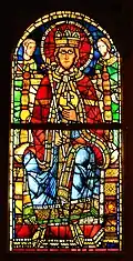 Charlemagne from a Romanesque window in Strasbourg Cathedral