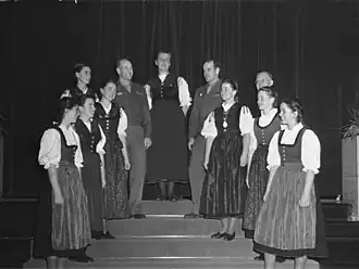 The Trapp Family in January 1946. Photograph by Conrad Poirier.