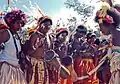 Musicians playing kundu drums at Port Moresby