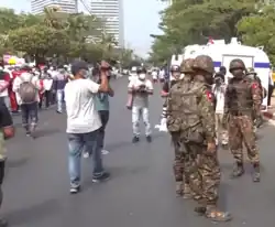 Myanmar Army soldier of the Western Command.