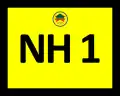 National Highway Route Marker (1-digit)