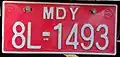 Commercial vehicle registration plate