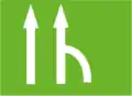 202 Sign indicating the number and direction of traffic lanes