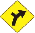 10 Curve with side road (right)