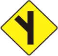 43 Side road at an acute angle (left)