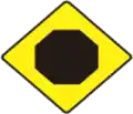 49 Stop sign ahead