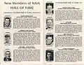 Pages 1 and 2 of HOF Luncheon Program (1973)