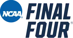 The logo of the NCAA Final Four. It consists of the NCAA logo, featuring the text "NCAA" in white text on a blue circle, beside the text "Final Four".