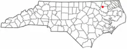 Location of Aulander, North Carolina