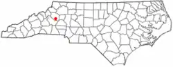 Location in North Carolina