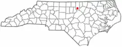 Location of Creedmoor, North Carolina