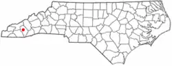 Location of Webster, North Carolina