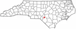 Location of Dundarrach, North Carolina
