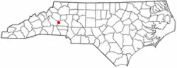 Location of Hildebran, North Carolina