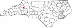 Location within the state of North Carolina