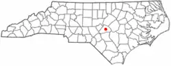 Location of Lillington, North Carolina