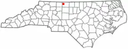 Location of Mayodan, North Carolina
