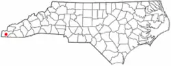 Location of Murphy, North Carolina