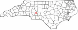 Location of New London, North Carolina