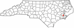 Location of Oriental, North Carolina