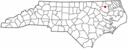 Location of Powellsville, North Carolina