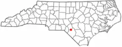 Location within the state of North Carolina