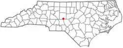 Location of Seagrove, North Carolina