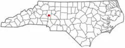 Location of Troutman, North Carolina