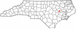Location of Winterville, North Carolina