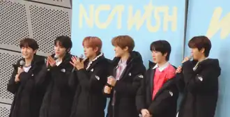 NCT Wish in 2024 From left to right: Ryo, Riku, Yushi, Sion, Sakuya, and Jaehee