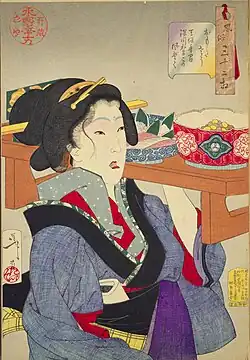 Heavy: Habits of a waitress in the licensed quarters at Fukagawa in the Tempō era