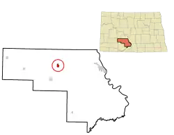 Location of New Salem, North Dakota