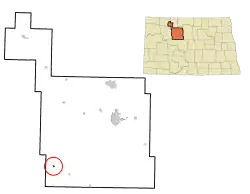 Location of Makoti, North Dakota