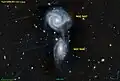 Arp 271, differentiated as NGC 5427 and 5426, taken by PanSTARRS