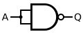 Circuit diagram: NAND(A, A)