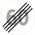 End of special speed limit[e]