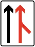 Merging roads with speed regulation lane