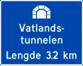 Tunnel name sign