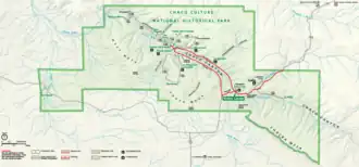 A color map of Chaco Culture National Historic Park