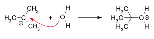 Recombination of carbocation with a nucleophile