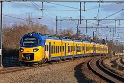 Alstom Coradia Stream of NS was passing Duivendrecht station