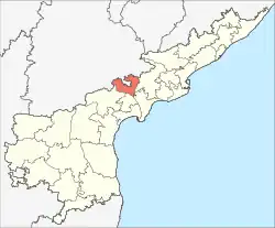 Location of NTR district in Andhra Pradesh