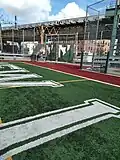View of the train from the field, 2021