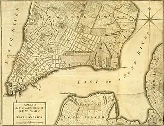 A 1776 map of New York and environs (labeled New York Island instead of Manhattan) the Negro Cemetery was located about 2 blocks southwest of the "Fresh Water" [i.e. Collect Pond] located in the upper left section of the map outside the city limits