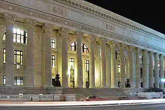 At night