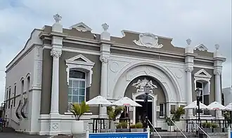 The former Carnegie Free Library building, photographed in 2023.